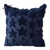 Soft Plush Cushion Cases Throw Pillow Cover Heart Embroidery Case with 3D Bowknot Jacquard Decorative Pillows for Anniversary Fluffy Couch