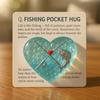Fishing Lover Pocket Hug Token Sea Glass Heart-Shaped Acrylic Keepsake Encouragement Gift for Angler Dad Husband