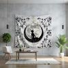 Platinum Silver Moon God Tapestry Light Luxury Retro Tarot Style Living Room Decoration Home Decoration