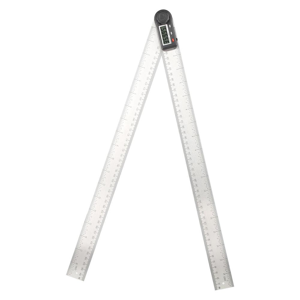 2in 1 Electronic Digital Display Angle Meter 0360 Degrees  Woodworking Ruler Multifunction