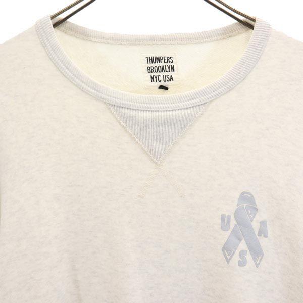 THUMPERS Back Print Long Sleeve Sweat M Japanese-made Sweatshirt Men's Used