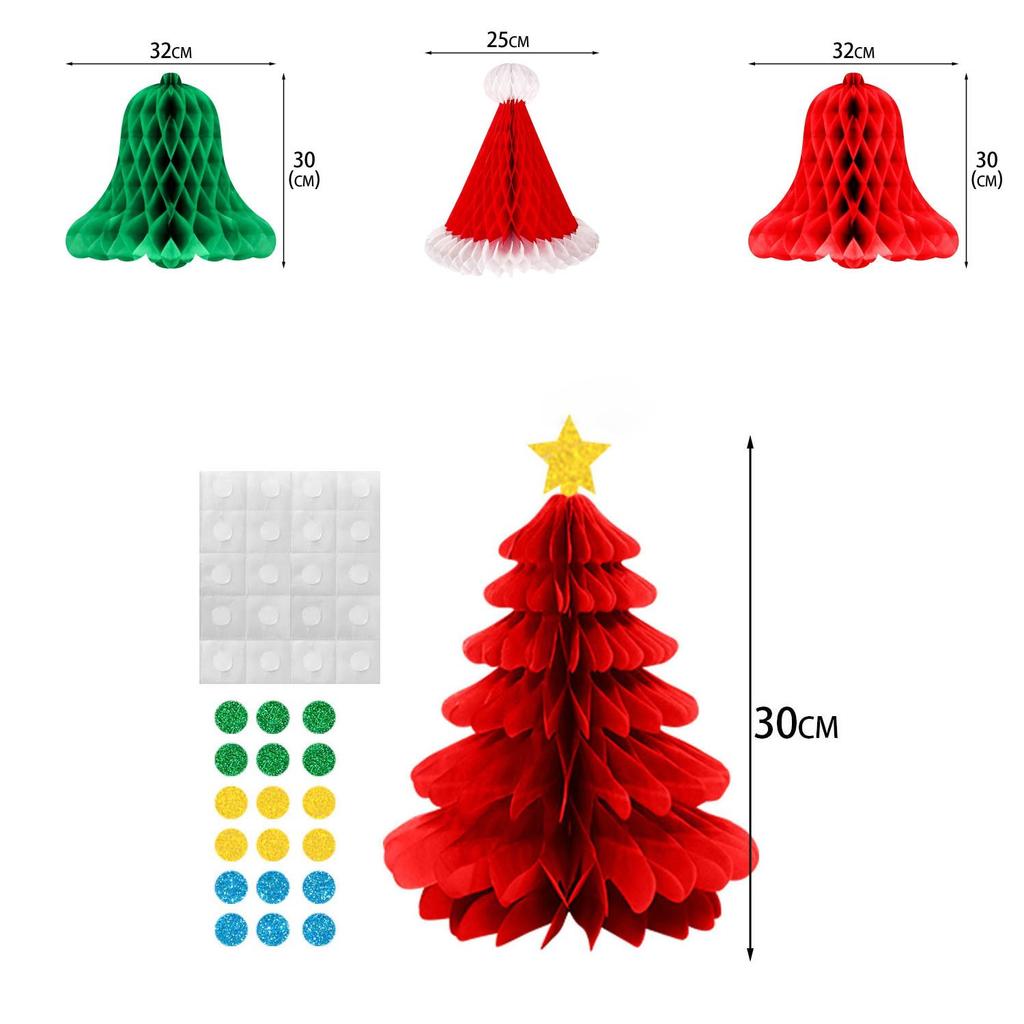Holiday Season Honeycomb Ball Decorations For Christmas Party And Winter Festivities