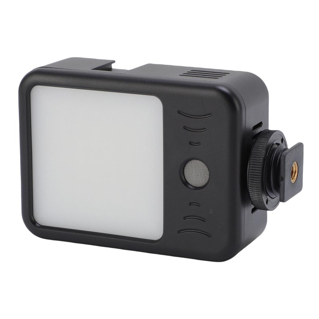 Camera Video Light with Built in Microphone 49 LEDs 6500K Rechargeable Portable Photography Lighting for Vlog Live