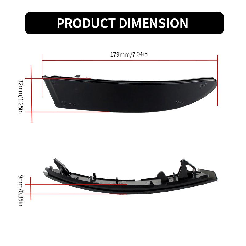 2PCS Rear Bumper Reflector Rear Brake Lamp Reflector Light Cover Shell(No Bulb)For BMW F25 X3 Pre-LCI 2010-2014 LCI 2015-2017