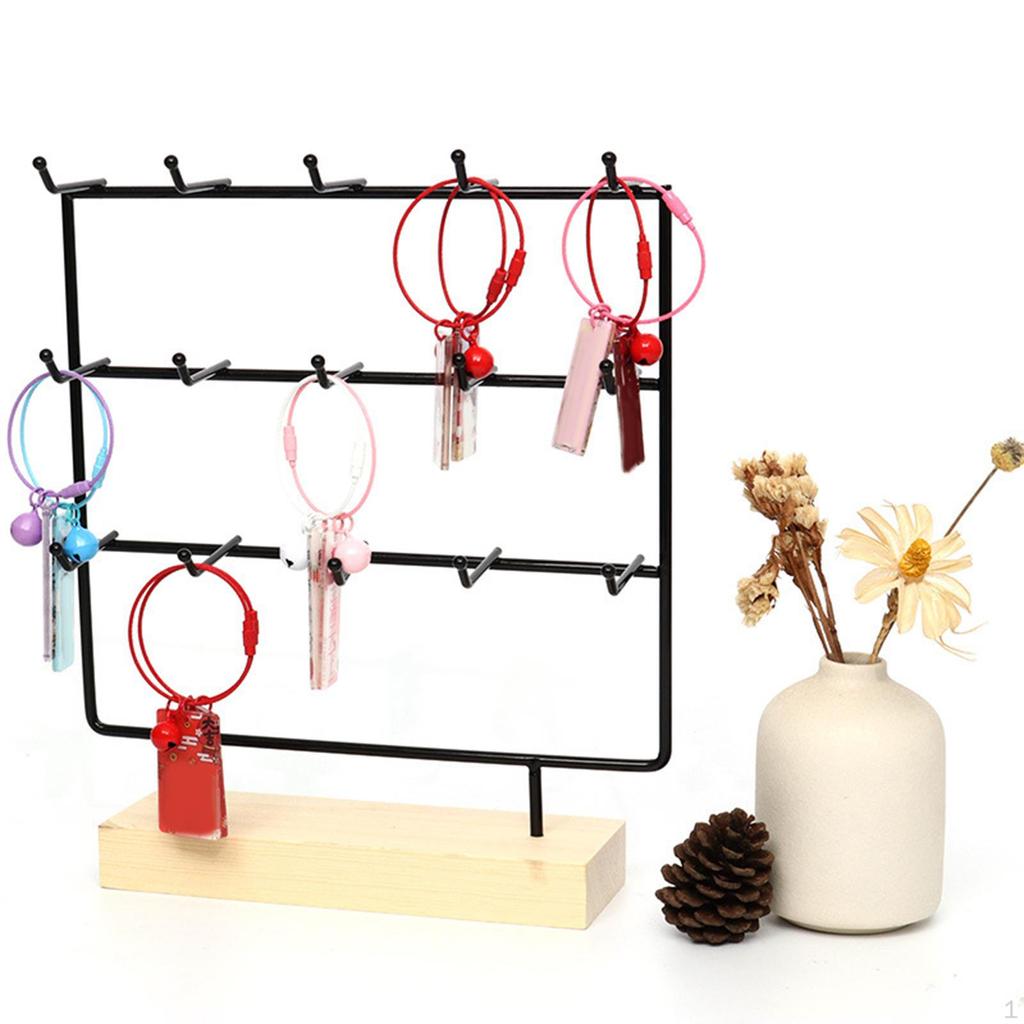 Jewelry Bracelet Hanging Storage Rack Metal Support 9.8x2.3x10.2inch Versatile for Rings and Watches