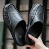 Men EVA Shoes Closed Toe Slippers Pleated Man Casual Shoes Soft  Beach Half Slippers Black Mens Home Sandals Size 47 Pantuflas