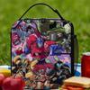 Transformered Cartoon Lunch Bag Picnic Lunch Box For Child Aesthetic Print Thermal Tote Handbags Oxford Portable Cooler Bag