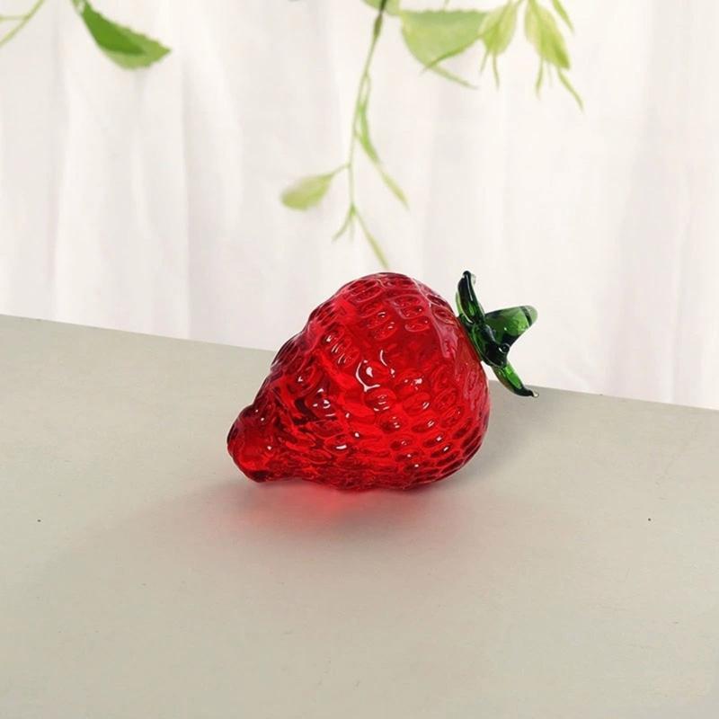 Realistisches Glasfrucht-Briefbeschwerer Miniatur-Glasfrucht-Statue Tischdekoration für Schreibtisch oder Regal