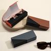 Leder Brillenetui Hartschalen Brillenetui Vintage Brillenbox für Damen Herren