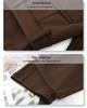 Women's Khaki High-Waisted Wool Wide-Leg Trousers - New 2024 Autumn/Winter Collection
