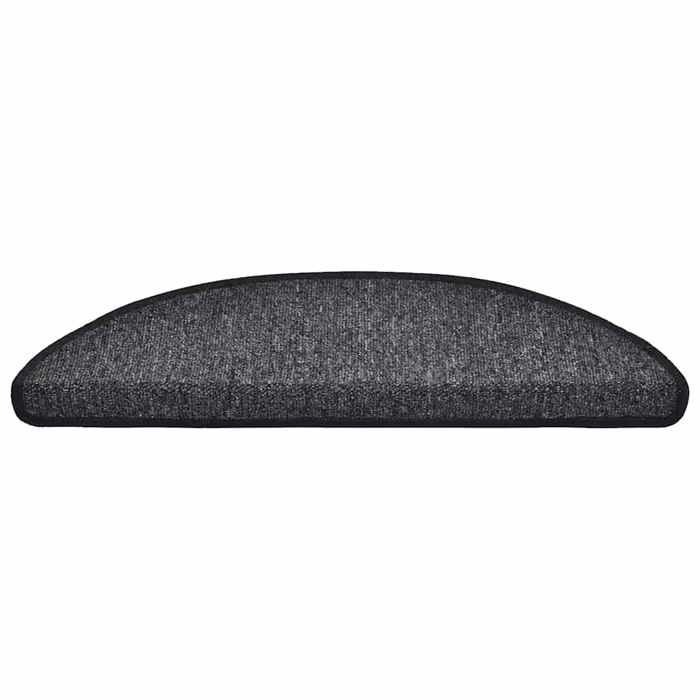 VidaXL Tapis d'escalier 20 pièces 56 x 17 x 3 cm Anthracite Demi-rond 3365781
