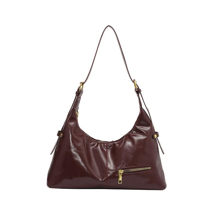 

Light luxury niche bag women s fashion PU shoulder messenger bag high-end commuter underarm dumpling bag красный