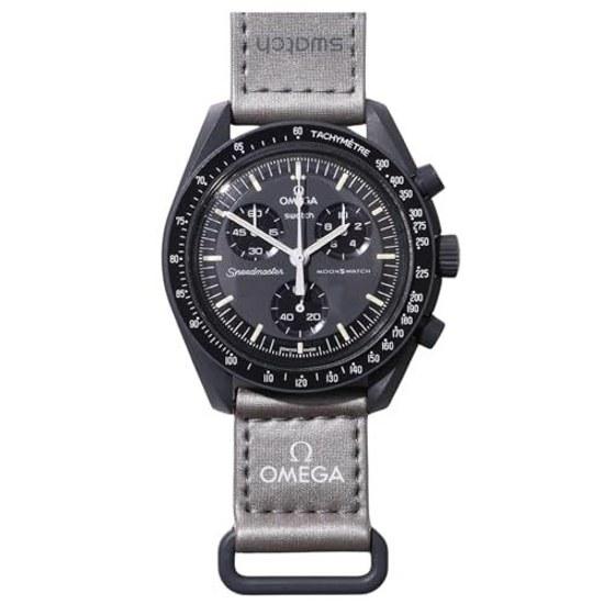 Cıva kol saati Omega Swatch işbirliği orijinal ürün kutusu çanta dahil Speedmaster modeli görev suya dayanıklı MoonSwatch