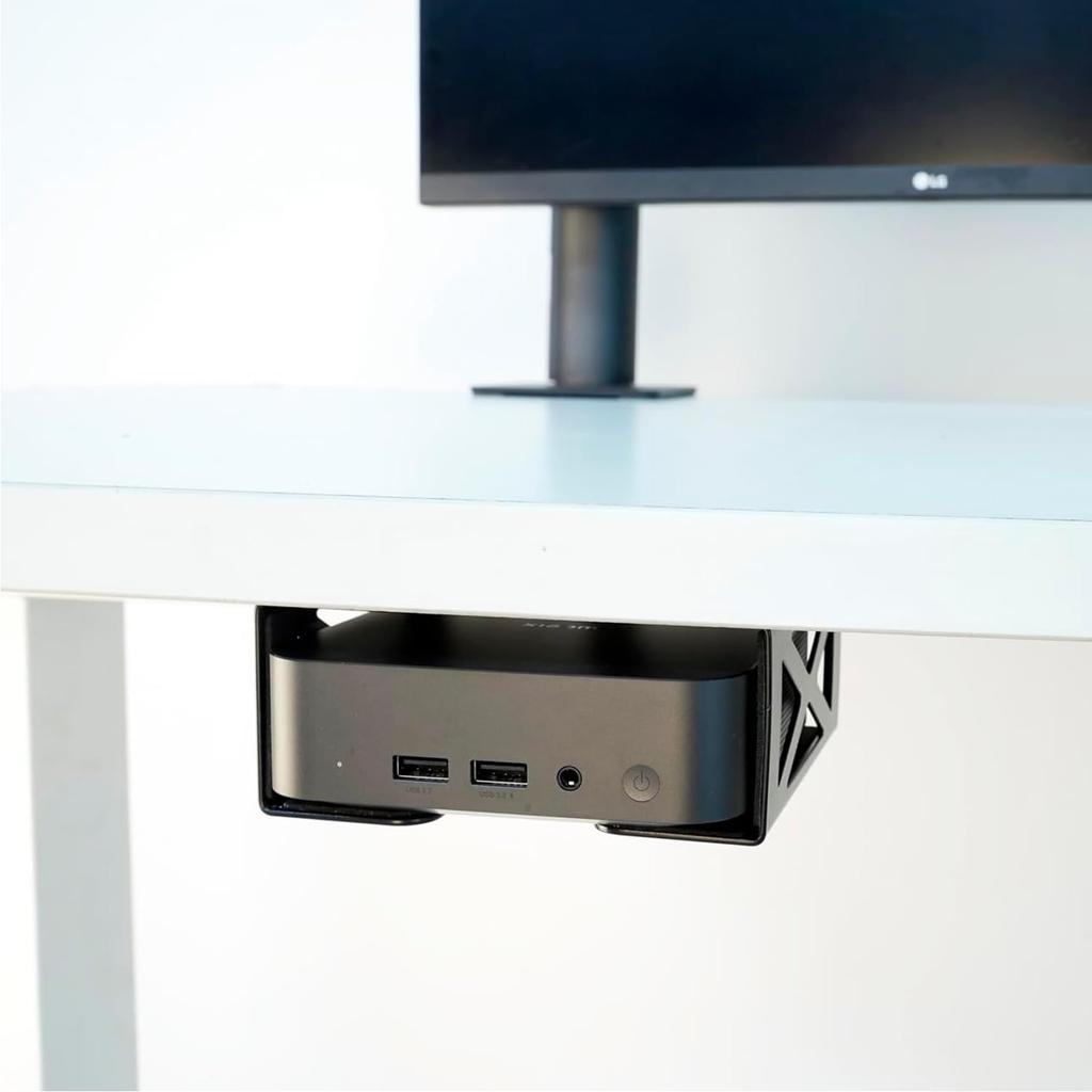 Mount for Mini CPU Holder for Dell Mac Mac Sturdy and Durable Under-Desk PCs, OptiPlex, Book, Mini, Etc., Space-Saving,