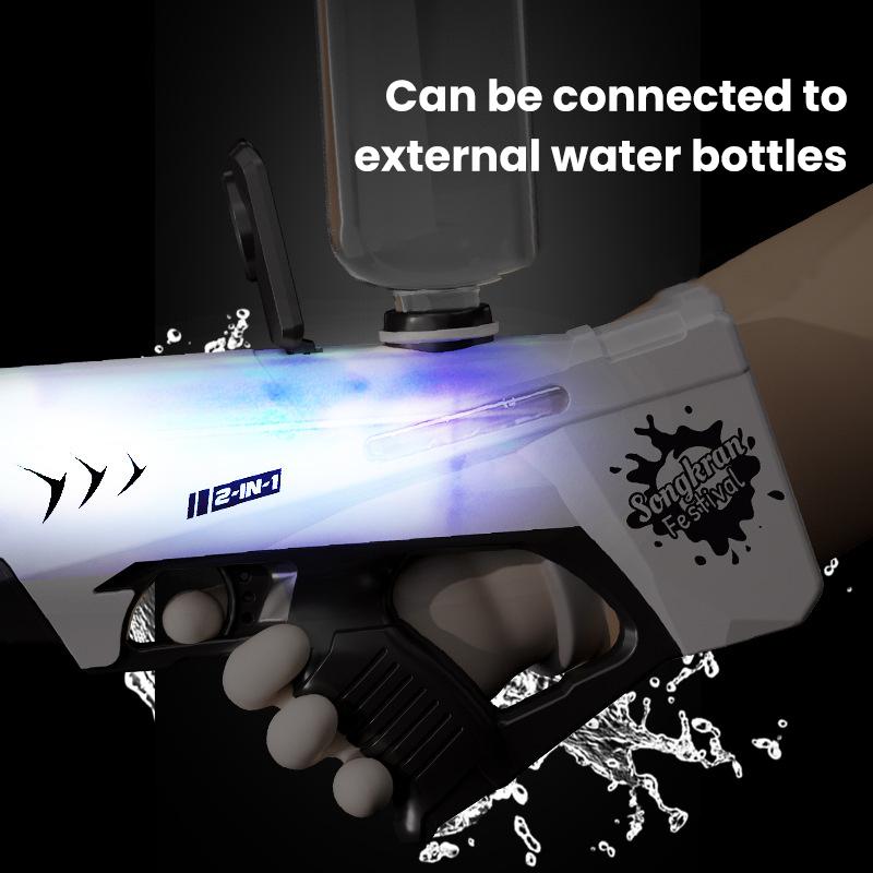 Fully Automatic Continuous Firing Water Gun Summer Electric Toy Gun Laser Cool Large Capacity Water Shooting Water Gun Toy