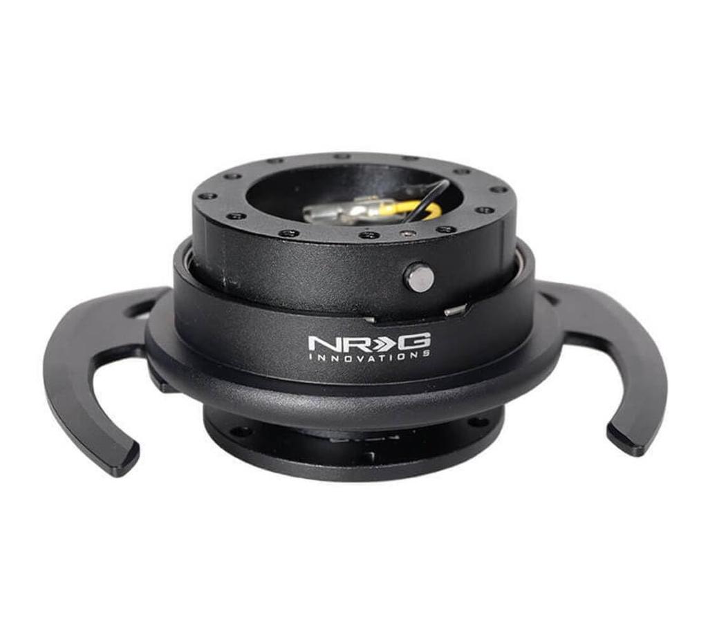 NRG Innovations GEN Steering Wheel Quick Release Kit Black with Black 6x70 and 6x74mm Bolt Pattern NRG-SRK-700BK 4.0 Adapter, Body/Handle Ring,