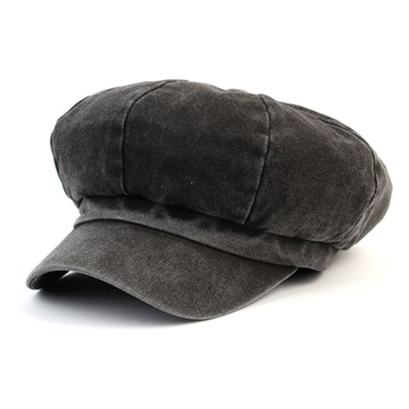 Universal Chemistry Belted Hard Washing Charcoal Newsboy Cap