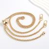 Golden Silvery Metal Bag Chains Adjustable Handbag Handle Chain Durable Shoulder Bag Straps