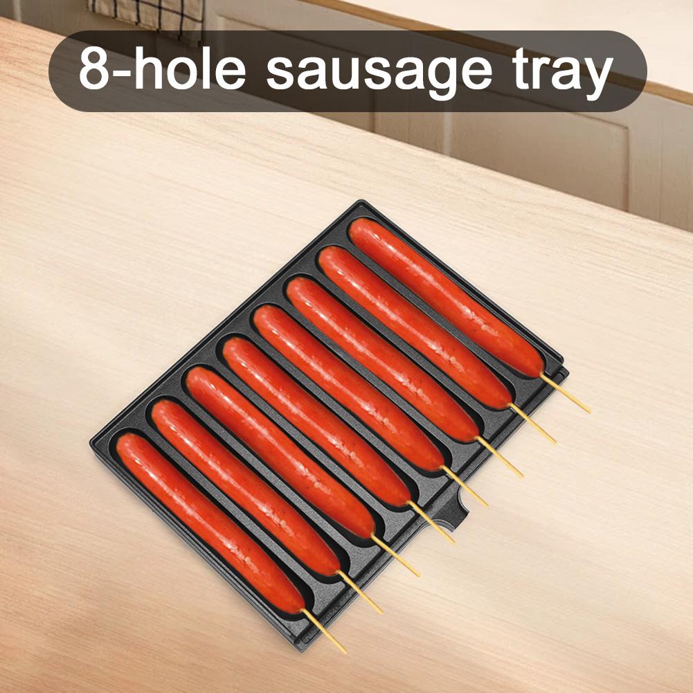 8 Grids High Quality Aluminum Alloy Sausage Pan for Hot Dogs and Corn Dogs Ideal for Outdoor Cooking and Breakfast Preparation