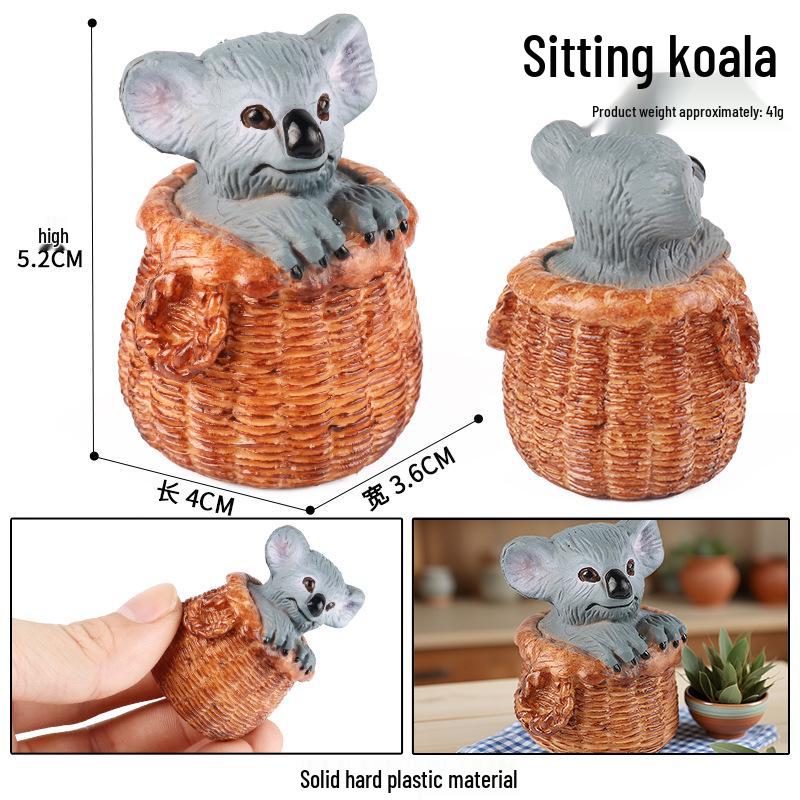 Wild Safari Animal Figurines: Giraffe, Elephant, Rhinoceros, Brown Bear, Tiger, Lion, Leopard, Hippopotamus - Solid Cognitive Toys