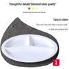 Thickened Melamine 6-Compartment Meal Tray