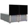 Box Spring Bed with Mattress Light Grey 200 x 200 cm Fabric