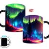 Northern Lights Valentine'S Day Ceramic Coffee Mark Cup Color Changing Cup Water Aurora Borealis