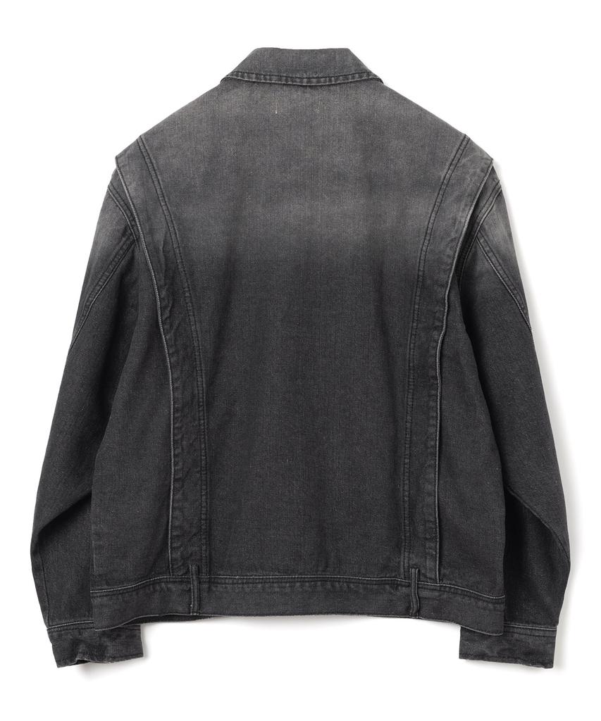 Millo Archive Back Pleated Denim Jacket [Washed Black]
