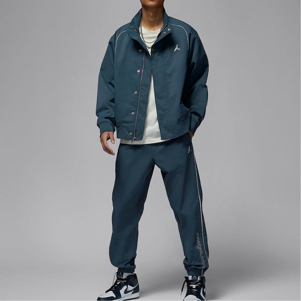 Jordan Soft And Comfortable Stand Collar Jacket Men Jackets Deep-Sea-Blue HQ4887-478