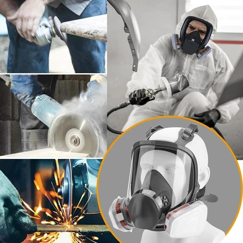 SJL 27 In 1 6800 Industrial Painting Spraying Respirator Gas Mask 3 In 1 Suit Safety Work Filter Dust Full Face Mask Gas Mask