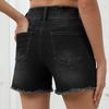 Ladies' Casual Hole  Versatile Fashionable Denim Shorts