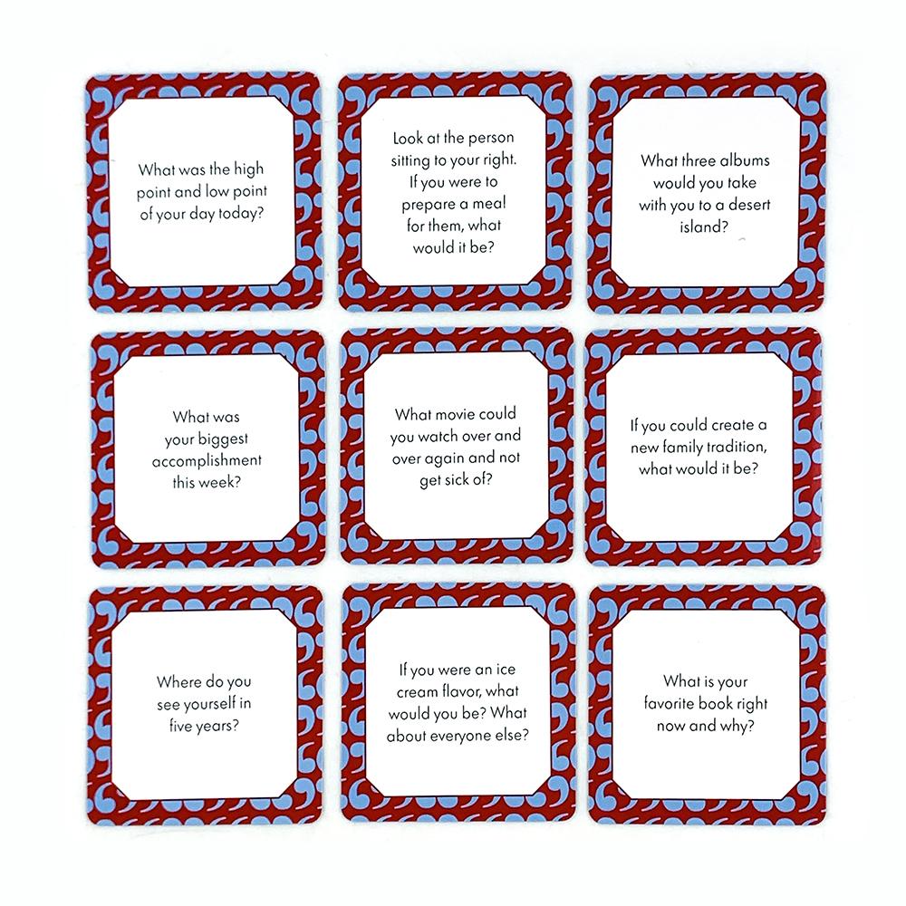 Mini Size Family Time Board Games For Family Gatherings 50 Conversation Cards After Dinner Amusements Game Portable Camping Game