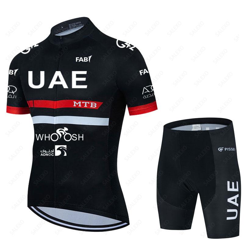2025 Noua echipă din Emiratele Arabe Unite Ciclism Jersey Set Mens vară mânecă scurtă MTB Maillot Ropa Ciclismo Bicicletă Uzură respirabil Ciclism Îmbrăcăminte