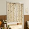 Japanese Door Curtain Linen Bedroom High-End Blocking Curtain Kitchen Partition Curtain Wheat Ear Embroidery Curtain Cotton And Linen Texture