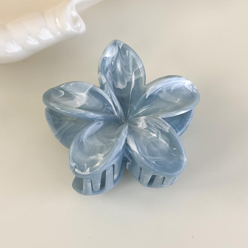 

Акриловая матовая двусторонняя заколка для волос с цветком, женская простая маленькая свежая заколка-краб, ощущение высокого класса, модная, для работы, универсальные аксессуары для волос