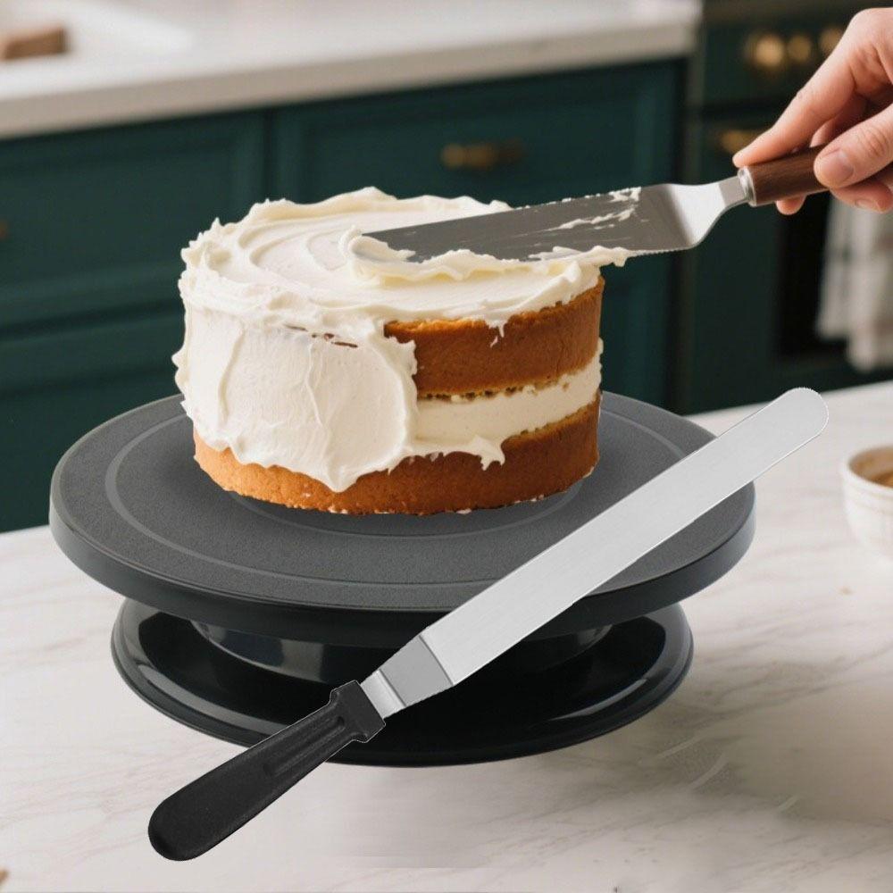 Ny Spatel i Rustfritt Stål til Kakekrem Non-Stick Kjøkkenredskap Bakeredskap 6/8/10/12in Smørglatter Kake