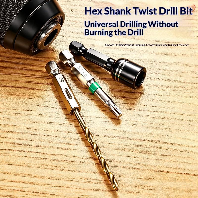 15PCS Impact Driver Bit Set Universal Magnetic Hex Shank Screwdriver Bits for Power Drill Multi-scenario Repair Use