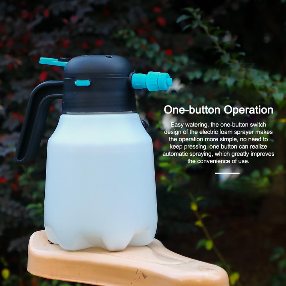 Handheld Pump Watering Sprayer 1.8L Electric Car Cleaning Bottle Practical Car Washing Foam Bottle Multifunctional