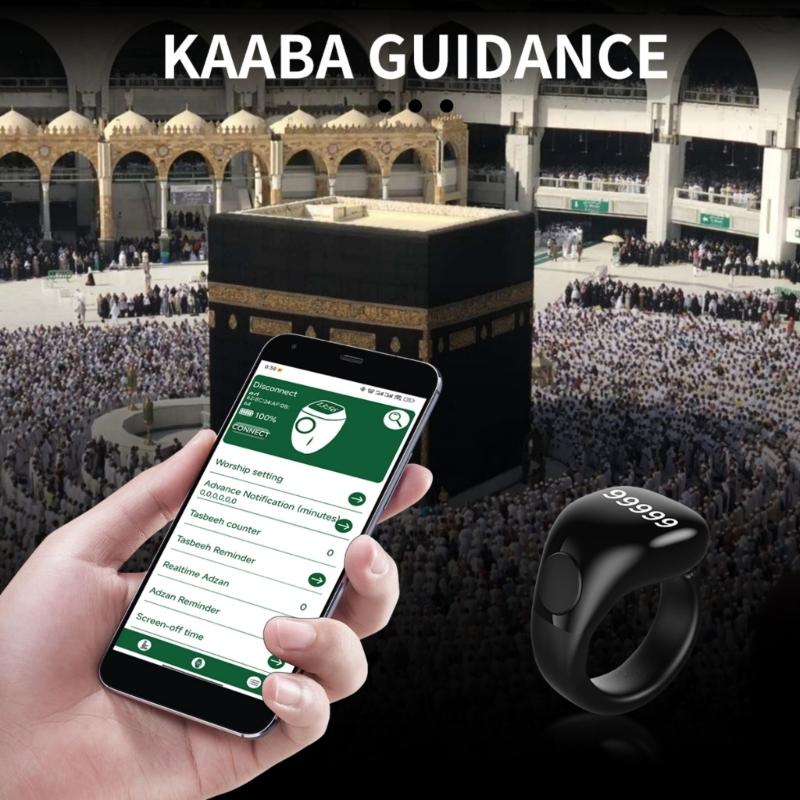 Adjustable Digital Counting Rings With Rechargeable Battery For Daily Use Digital Zikr Counter LED Display 99999 Count