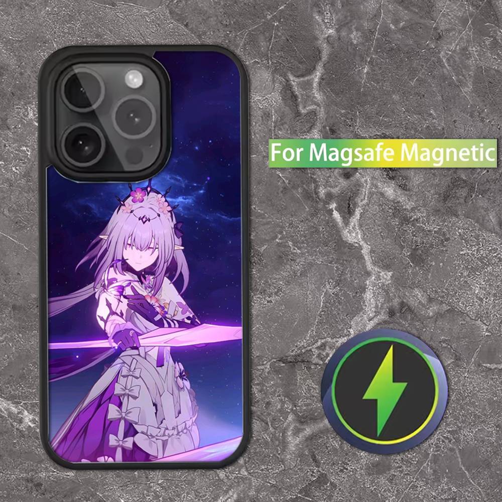 H-Honkai Castorice Star R-Rail Phone Case For iPhone 16,15,14,13,12,11,Pro,Max,Plus,Mini,SE Magsafe Magnetic Wireless Charging