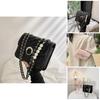 Trendy Chic Grid Chain Crossbody Bag 2023 New Fashionable Pu Small Shoulder Bag Women