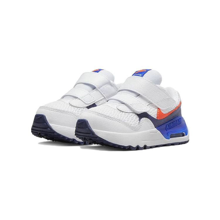 Nike Air Max SYSTM Cushioning, Wear Resistant Low top Toddler Shoes White Blue Infant And Toddler DQ0286-101