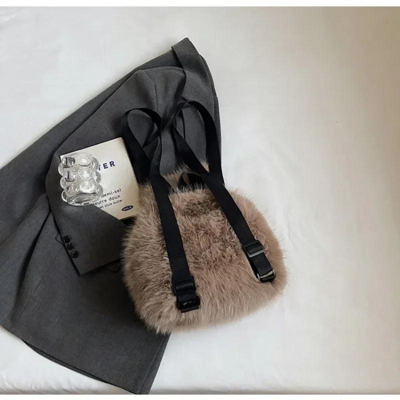 Autumn and winter fur bag for women  new fashion and elegant high-end versatile fur bag with fashionable pockets