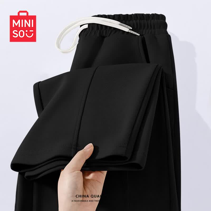 MINISO Women's 2026 Autumn High-Waist Wide-Leg Casual Pants