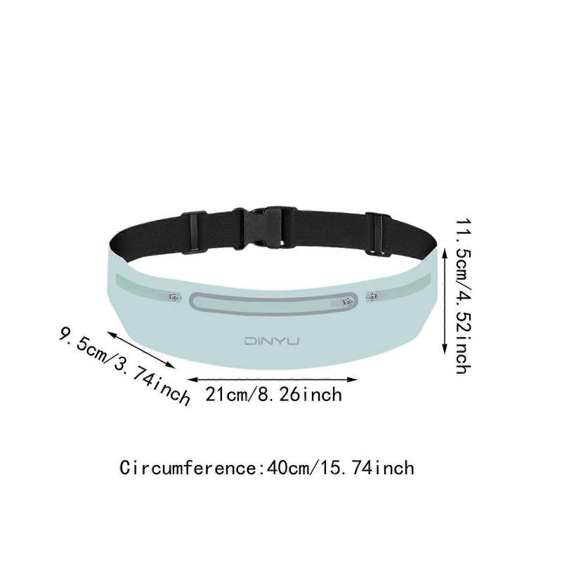 Running Belt Fanny Pack Quick Release Adjustable Strap Lightweight Waist Bag Green
