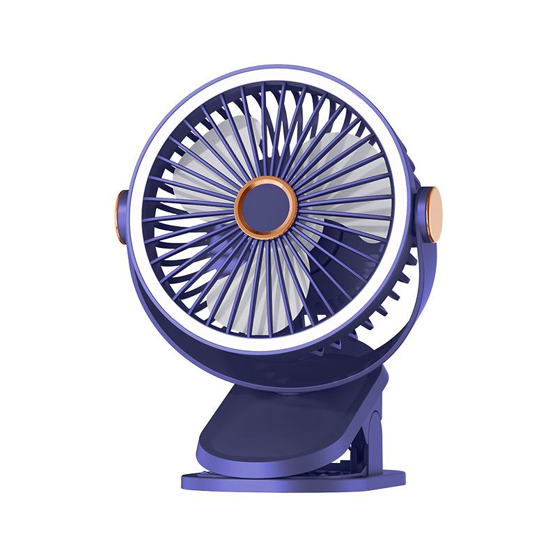 Multifunctional Wall-Mounted Clip Fan with Night Light - Ideal for Dorms & Offices