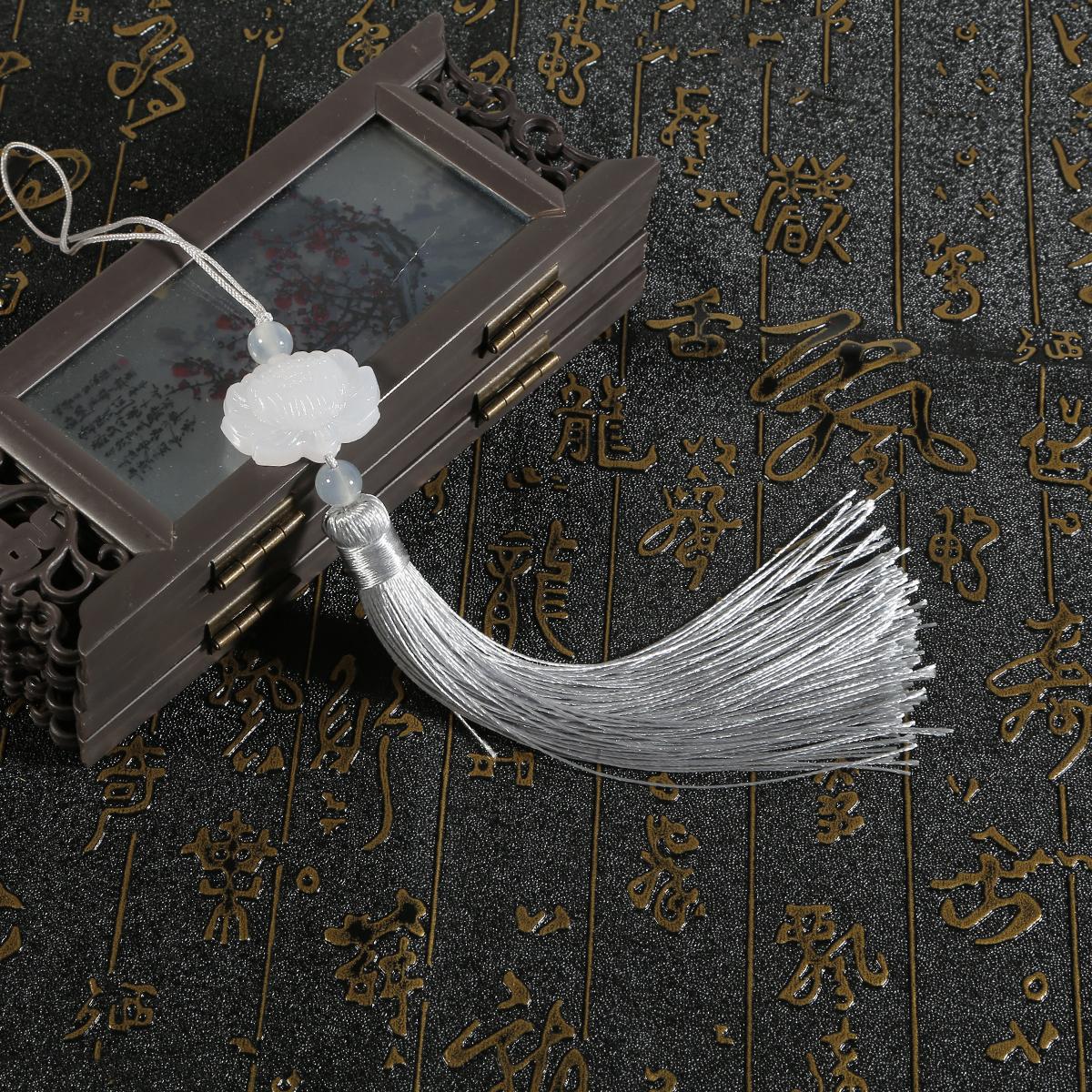 

Бахрома с кистями белого лотоса в стиле ретро для изготовления ювелирных изделий своими руками, аксессуары для трансплантации