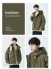 Men's Trendy Workwear Hooded Winter Down Jacket with Multi-Pockets