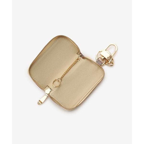 Thavasa Petit Key Case Inside Bicolor Round Zip Key Case 00122120285181 Brown [Samantha Choice] Women's