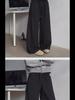Men's Gray Heavyweight Wide-Leg Sweatpants: Spring/Autumn Casual Drape with American High-Street Vibe